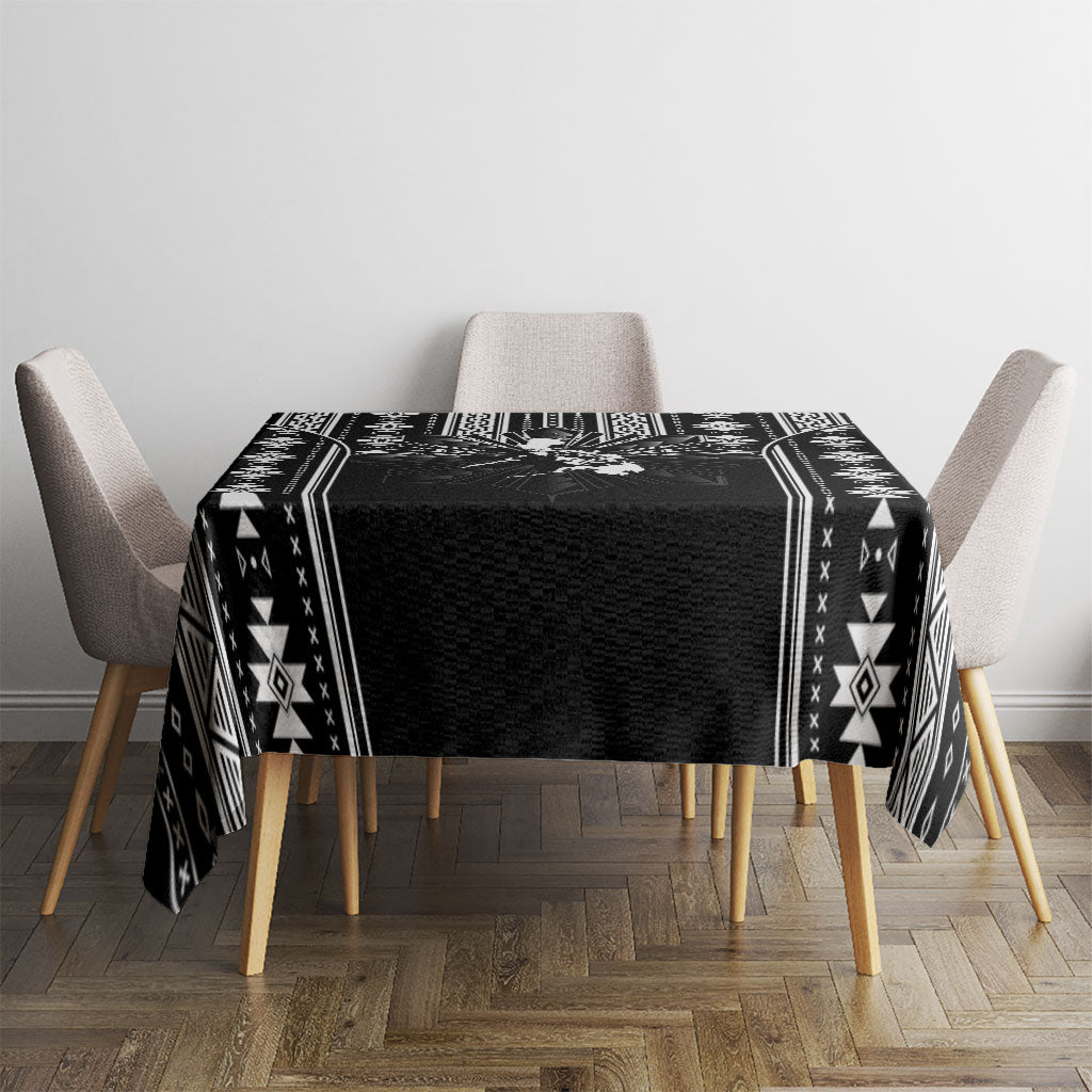 Mabuhay Philippines Festival Tablecloth Filipino Map Black White Igorot Pattern