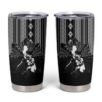 Mabuhay Philippines Festival Tumbler Cup Filipino Map Black White Igorot Pattern