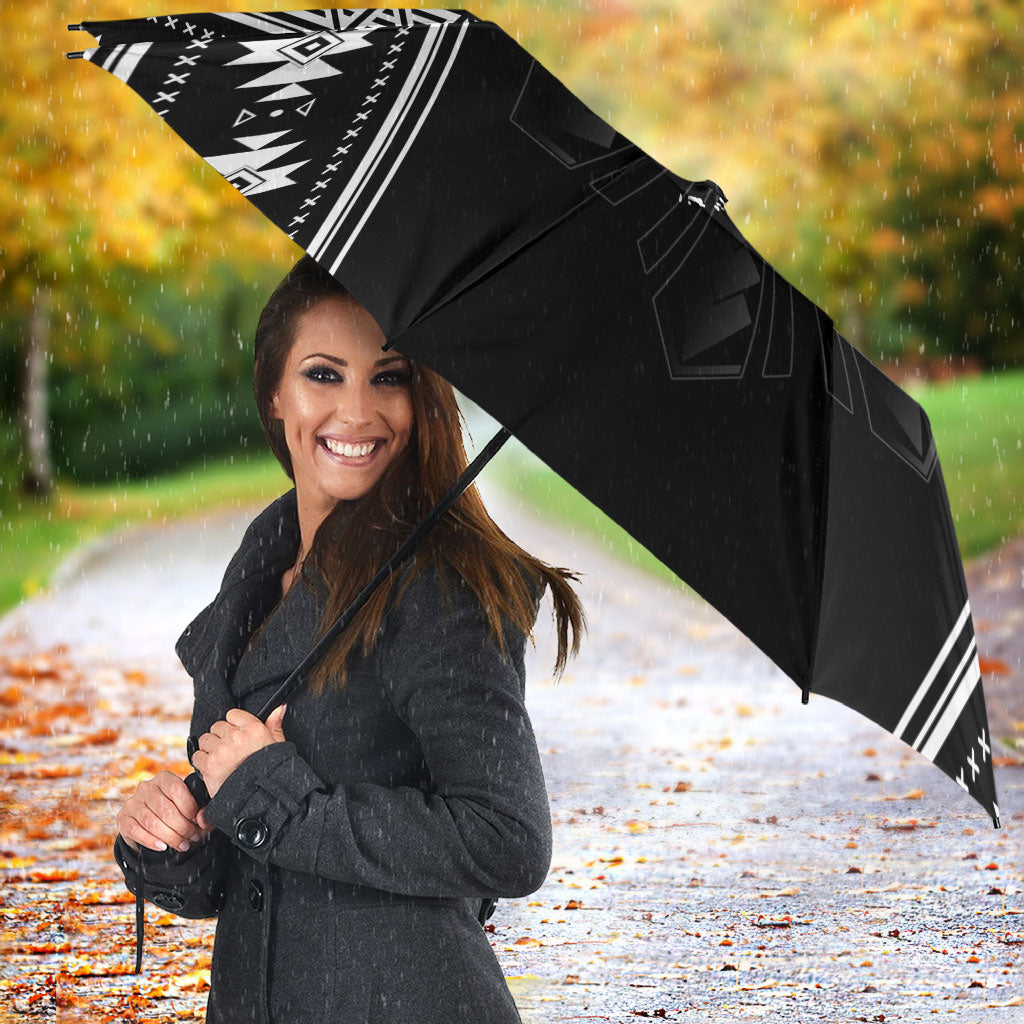 Mabuhay Philippines Festival Umbrella Filipino Map Black White Igorot Pattern