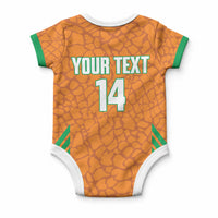 Ivory Coast Football Custom Baby Onesie Les Elephants Dames Skin Style