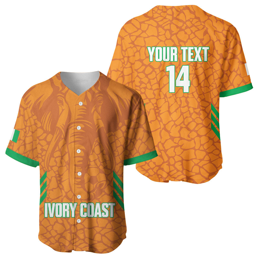 Ivory Coast Football Custom Baseball Jersey Les Elephants Dames Skin Style