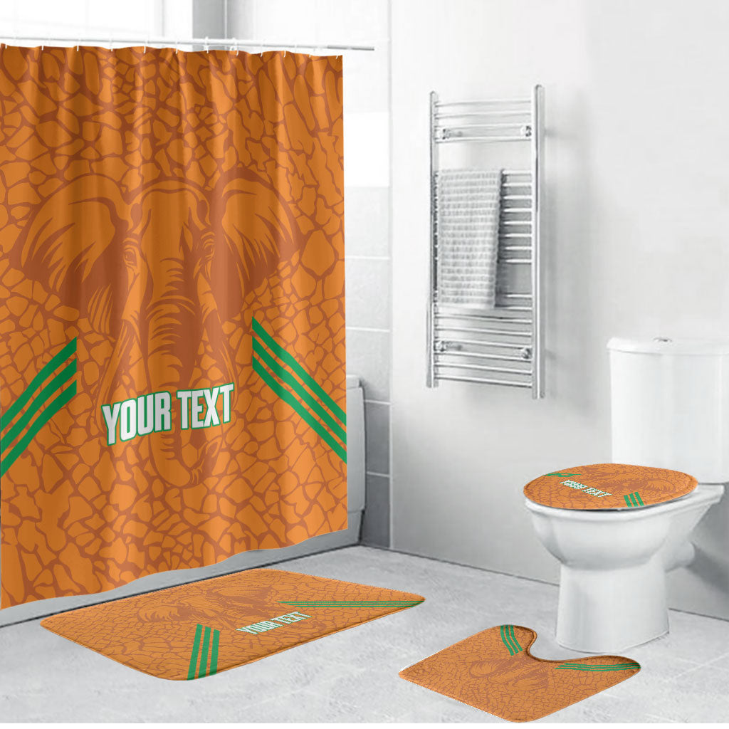 Ivory Coast Football Custom Bathroom Set Les Elephants Dames Skin Style