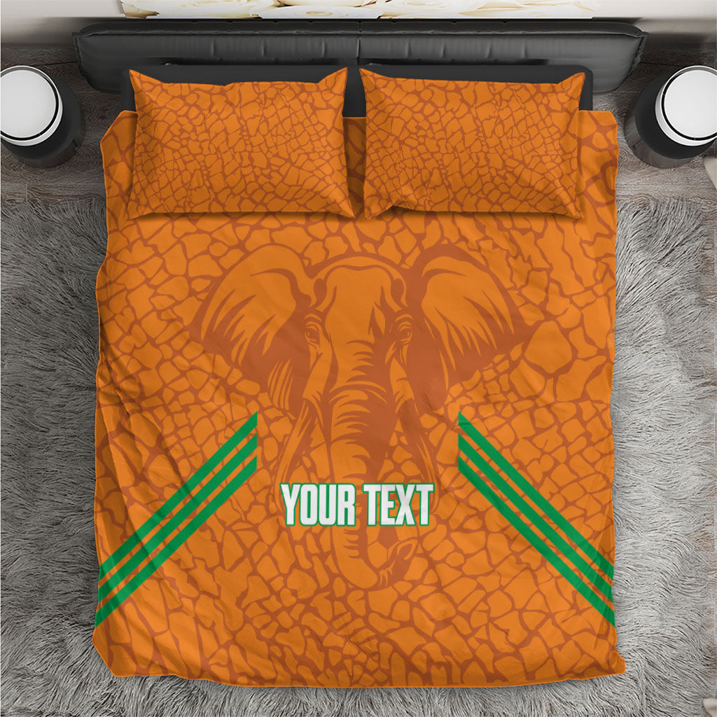 Ivory Coast Football Custom Bedding Set Les Elephants Dames Skin Style