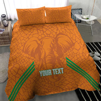 Ivory Coast Football Custom Bedding Set Les Elephants Dames Skin Style