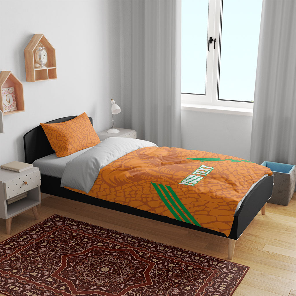 Ivory Coast Football Custom Bedding Set Les Elephants Dames Skin Style