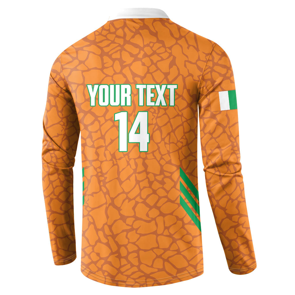 Ivory Coast Football Custom Button Sweatshirt Les Elephants Dames Skin Style