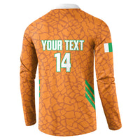 Ivory Coast Football Custom Button Sweatshirt Les Elephants Dames Skin Style