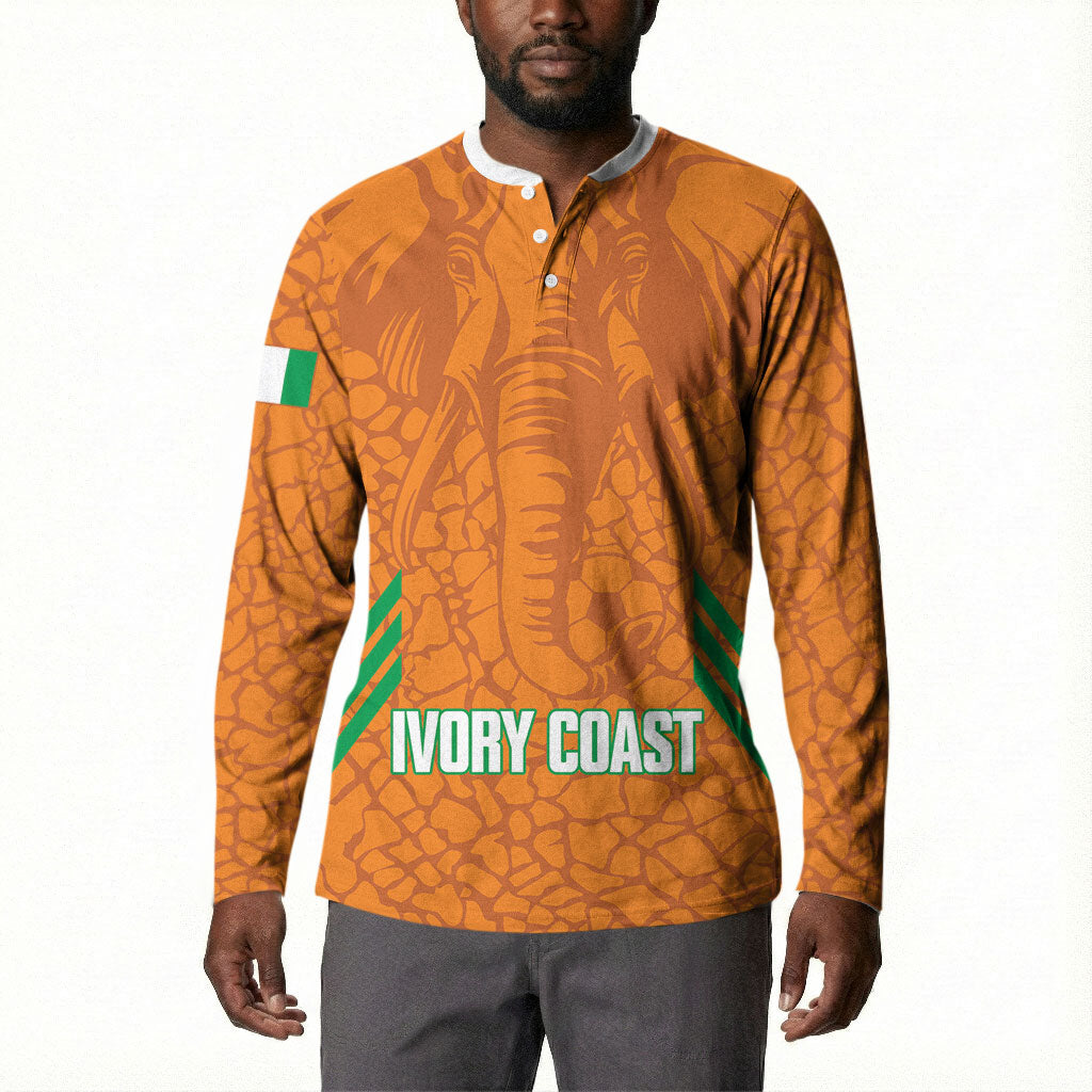 Ivory Coast Football Custom Button Sweatshirt Les Elephants Dames Skin Style