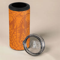 Ivory Coast Football Custom 4 in 1 Can Cooler Tumbler Les Elephants Dames Skin Style