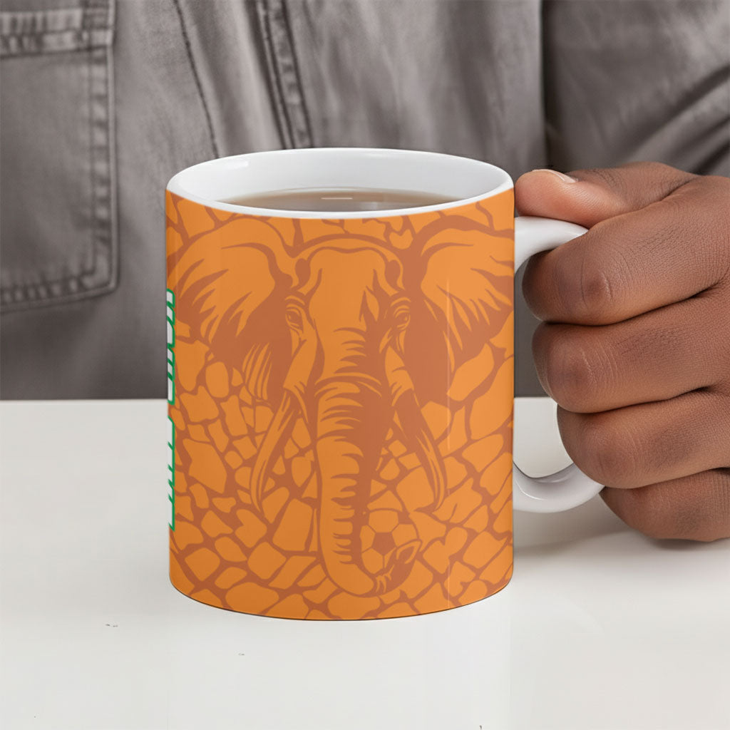 Ivory Coast Football Custom Ceramic Mug Les Elephants Dames Skin Style