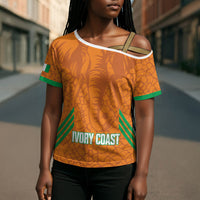 Ivory Coast Football Custom Cross Shoulder Shirt Les Elephants Dames Skin Style