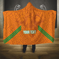 Ivory Coast Football Custom Hooded Blanket Les Elephants Dames Skin Style