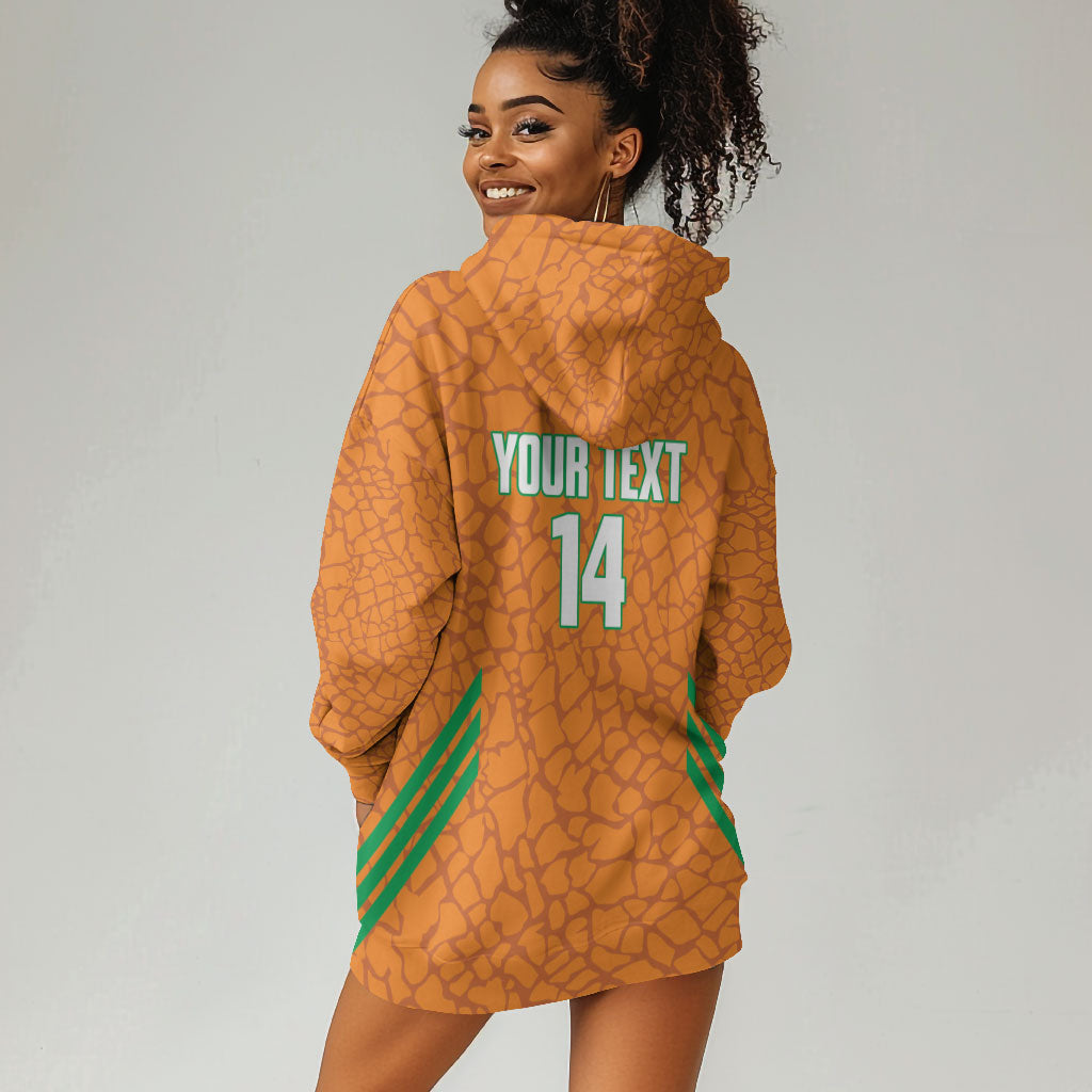 Ivory Coast Football Custom Hoodie Dress Les Elephants Dames Skin Style