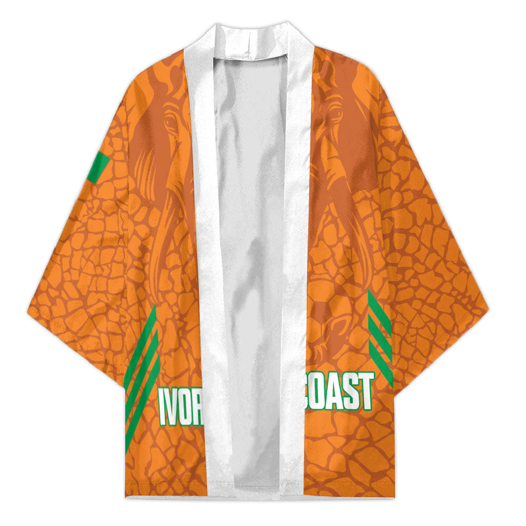 Ivory Coast Football Custom Kimono Les Elephants Dames Skin Style