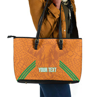 Ivory Coast Football Custom Leather Tote Bag Les Elephants Dames Skin Style