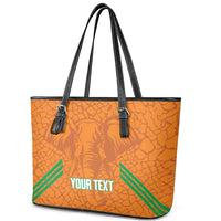 Ivory Coast Football Custom Leather Tote Bag Les Elephants Dames Skin Style
