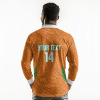 Ivory Coast Football Custom Long Sleeve Polo Shirt Les Elephants Dames Skin Style