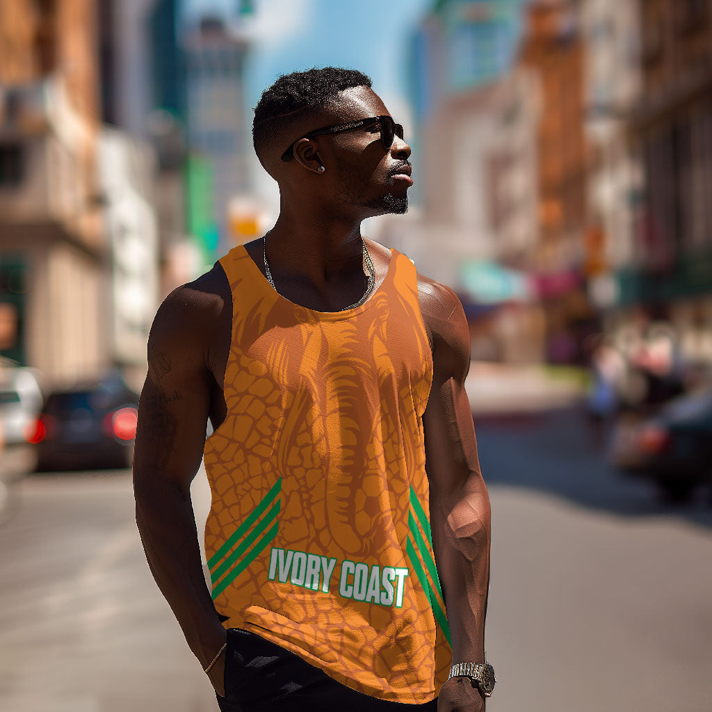 Ivory Coast Football Custom Men Tank Top Les Elephants Dames Skin Style