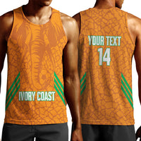 Ivory Coast Football Custom Men Tank Top Les Elephants Dames Skin Style