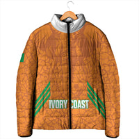 Ivory Coast Football Custom Padded Jacket Les Elephants Dames Skin Style