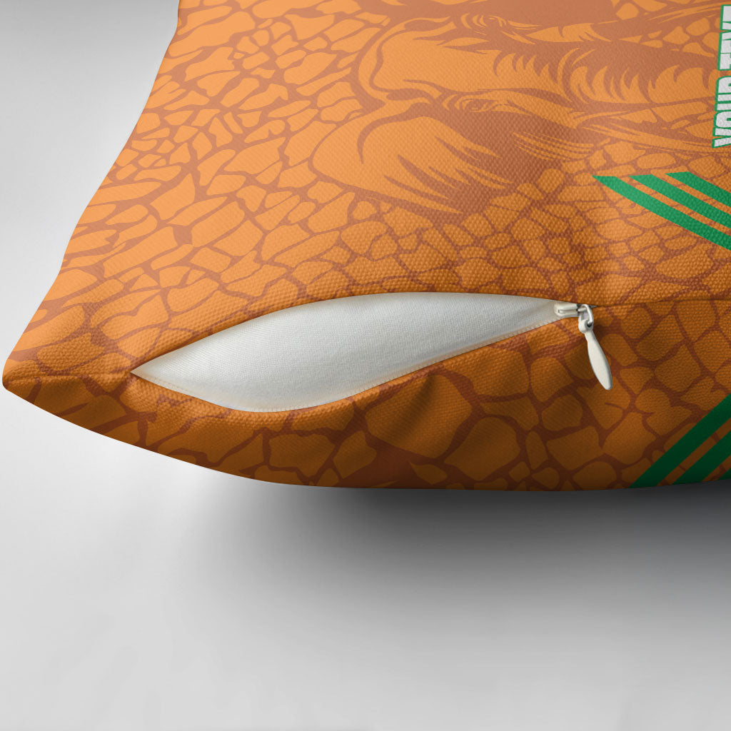 Ivory Coast Football Custom Pillow Cover Les Elephants Dames Skin Style