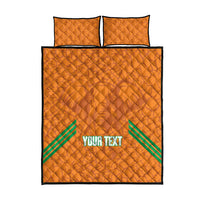 Ivory Coast Football Custom Quilt Bed Set Les Elephants Dames Skin Style