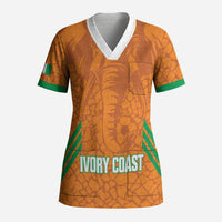 Ivory Coast Football Custom Scrub Top Les Elephants Dames Skin Style