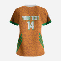 Ivory Coast Football Custom Scrub Top Les Elephants Dames Skin Style