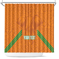 Ivory Coast Football Custom Shower Curtain Les Elephants Dames Skin Style