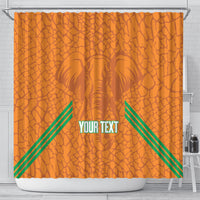 Ivory Coast Football Custom Shower Curtain Les Elephants Dames Skin Style