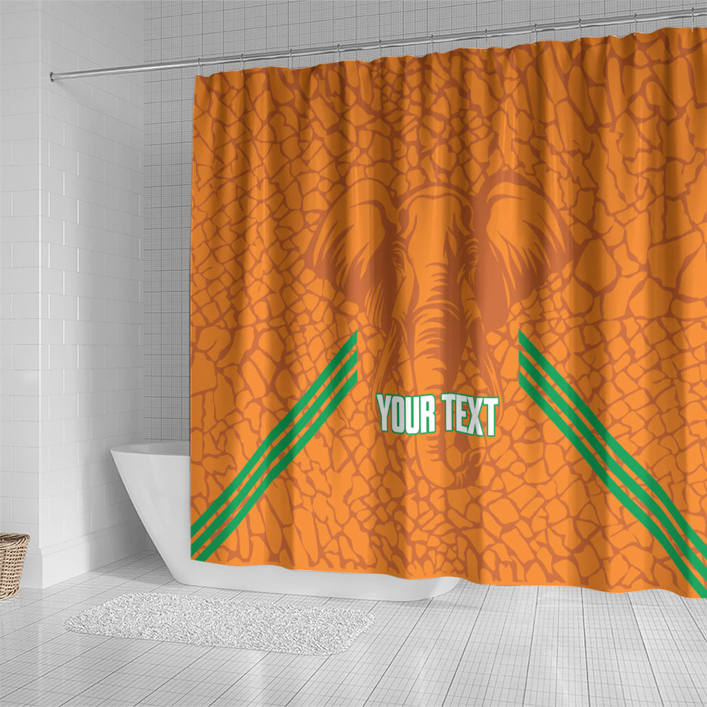 Ivory Coast Football Custom Shower Curtain Les Elephants Dames Skin Style