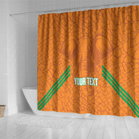 Ivory Coast Football Custom Shower Curtain Les Elephants Dames Skin Style