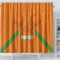 Ivory Coast Football Custom Shower Curtain Les Elephants Dames Skin Style