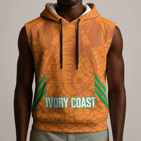 Ivory Coast Football Custom Sleeveless Hoodie Les Elephants Dames Skin Style