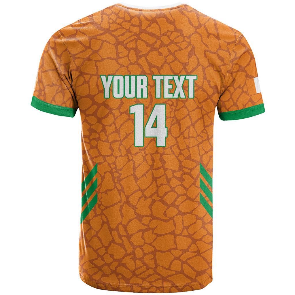 Ivory Coast Football Custom T shirt Les Elephants Dames Skin Style