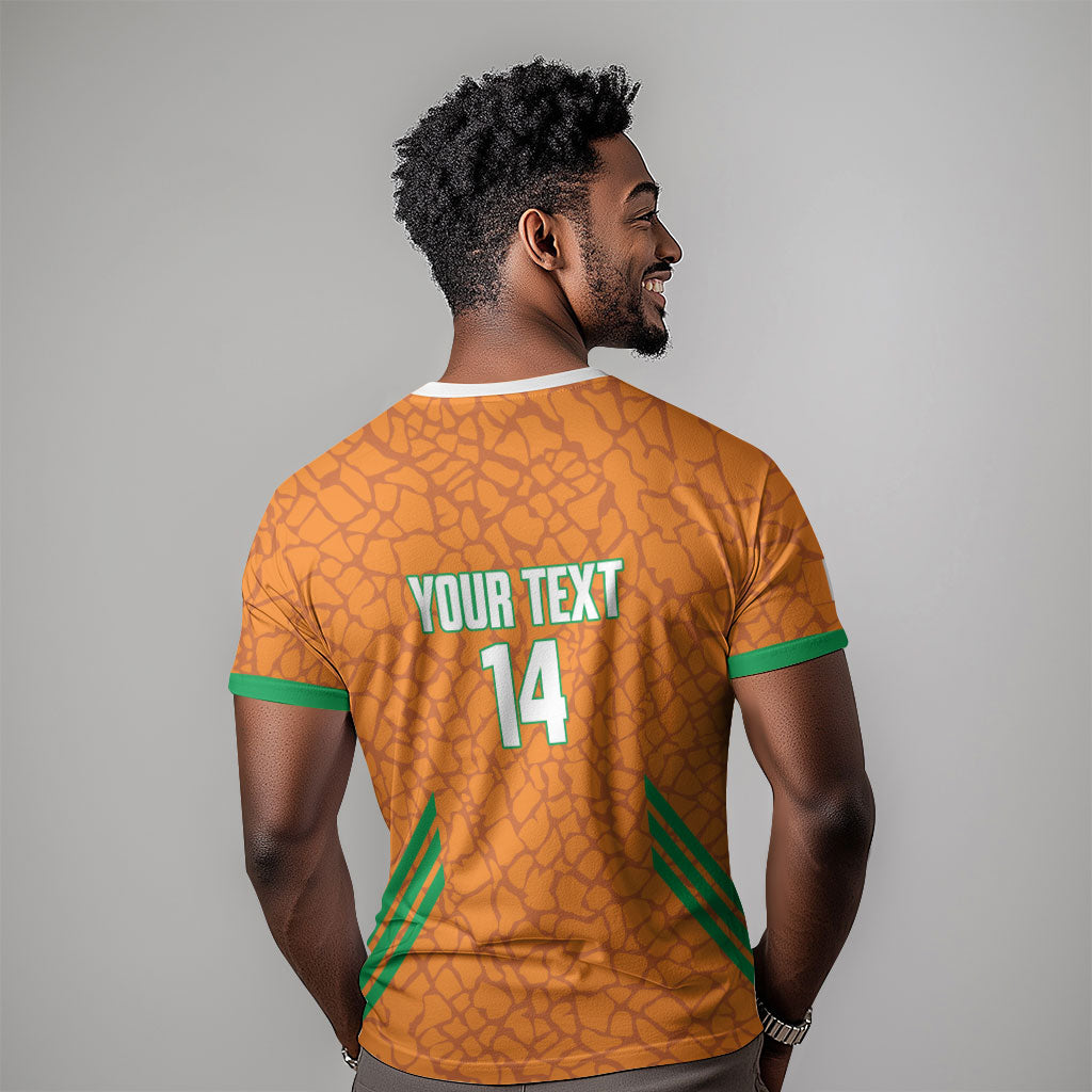 Ivory Coast Football Custom T shirt Les Elephants Dames Skin Style