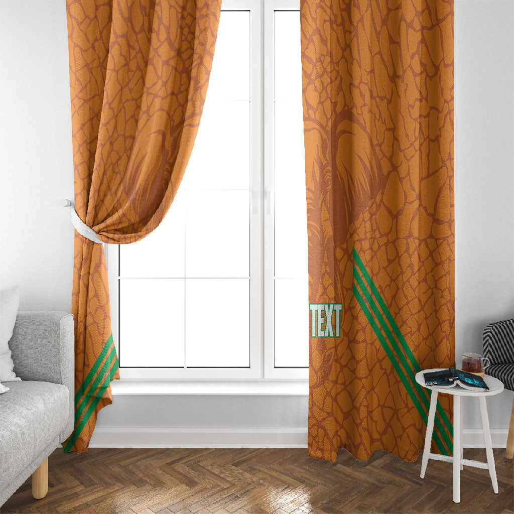 Ivory Coast Football Custom Window Curtain Les Elephants Dames Skin Style