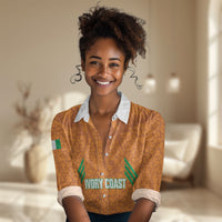 Ivory Coast Football Custom Women Casual Shirt Les Elephants Dames Skin Style