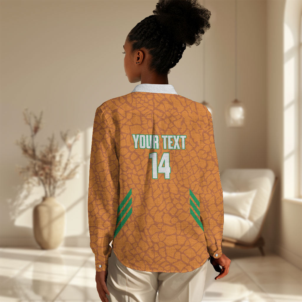 Ivory Coast Football Custom Women Casual Shirt Les Elephants Dames Skin Style