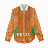 Ivory Coast Football Custom Women Casual Shirt Les Elephants Dames Skin Style