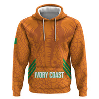 Ivory Coast Football Custom Zip Hoodie Les Elephants Dames Skin Style