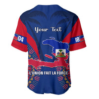 Personalised Haiti Independence Day Baseball Jersey Ayiti 220th Anniversary With Dashiki Pattern - Wonder Print Shop