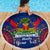 Personalised Haiti Independence Day Beach Blanket Ayiti 220th Anniversary With Dashiki Pattern - Wonder Print Shop