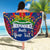 Personalised Haiti Independence Day Beach Blanket Ayiti 220th Anniversary With Dashiki Pattern - Wonder Print Shop