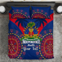 Personalised Haiti Independence Day Bedding Set Ayiti 220th Anniversary With Dashiki Pattern - Wonder Print Shop