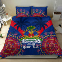 Personalised Haiti Independence Day Bedding Set Ayiti 220th Anniversary With Dashiki Pattern - Wonder Print Shop