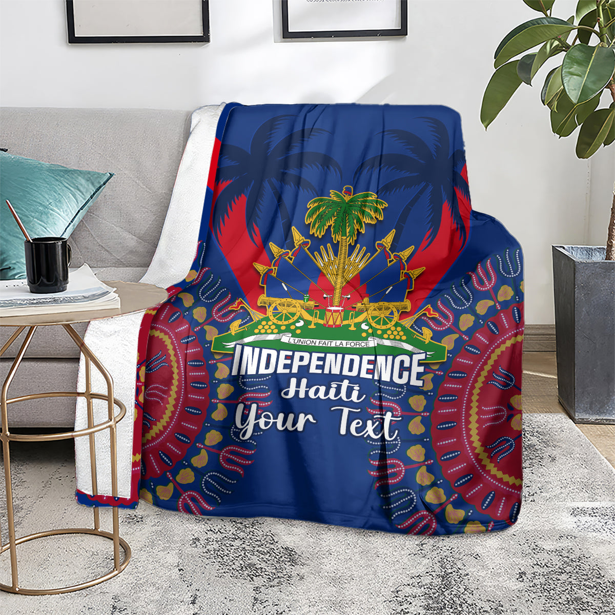 personalised-haiti-independence-day-blanket-ayiti-220th-anniversary-with-dashiki-pattern