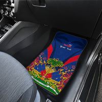Personalised Haiti Independence Day Car Mats Ayiti 220th Anniversary With Dashiki Pattern - Wonder Print Shop