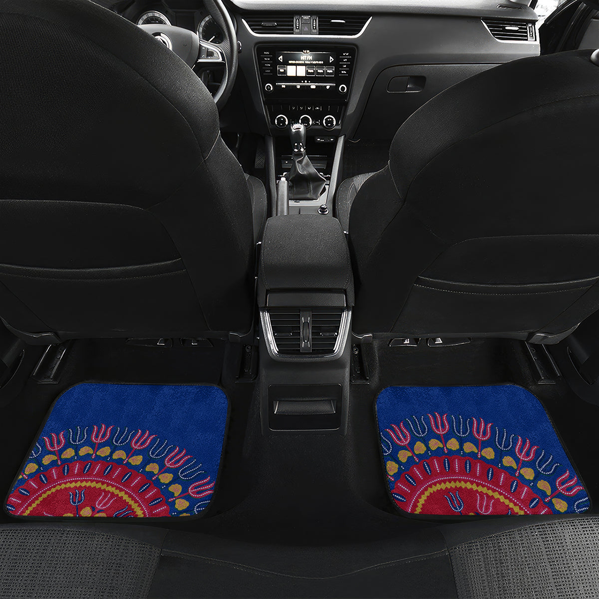 Personalised Haiti Independence Day Car Mats Ayiti 220th Anniversary With Dashiki Pattern - Wonder Print Shop