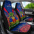 Personalised Haiti Independence Day Car Seat Cover Ayiti 220th Anniversary With Dashiki Pattern - Wonder Print Shop